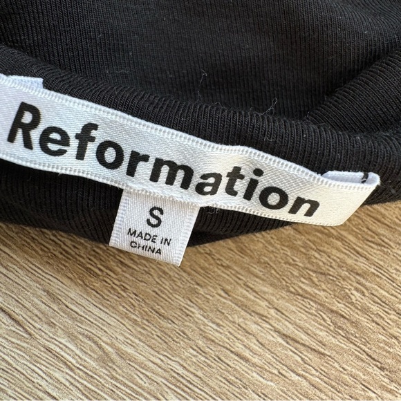 NWT Reformation Vienna Knit Top Mock Neck Halter in Black - Picture 8 of 11